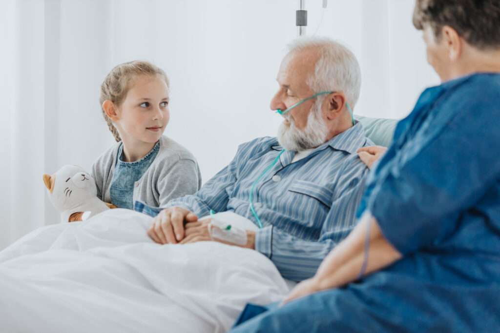 hospital at home patient with granddaughter